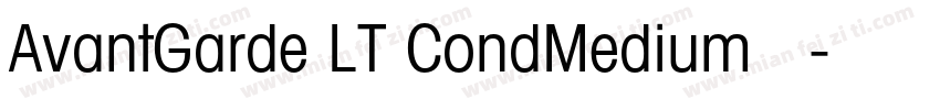 AvantGarde LT CondMedium 粗体字体转换